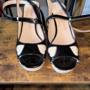 Kate Spade Black And Pink Valentine Hearts Women's Shoes